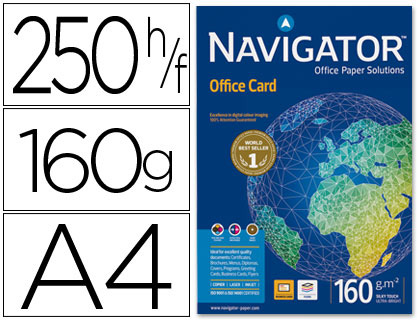 250h papel fotocopiadora Navigator Office Card A4 160g/m²